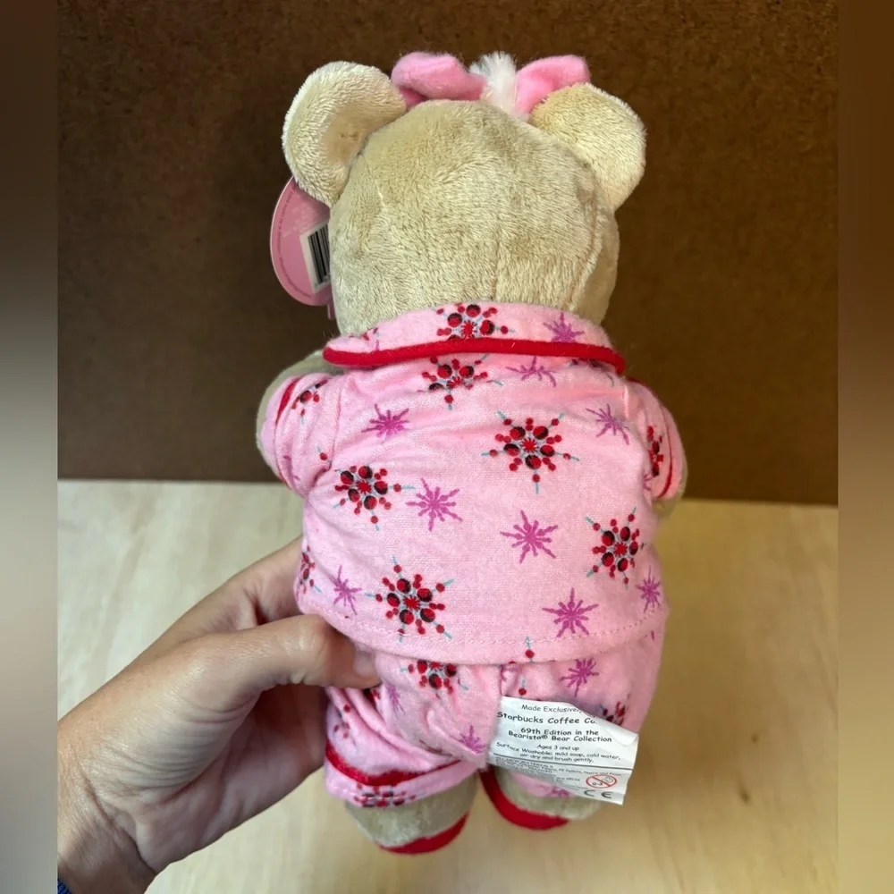 Starbucks Bearista 2007 Pink Pajamas Bear Plush with Tags—10” Plush - Picture 6 of 8